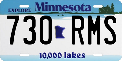 MN license plate 730RMS