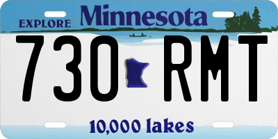 MN license plate 730RMT