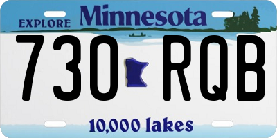 MN license plate 730RQB