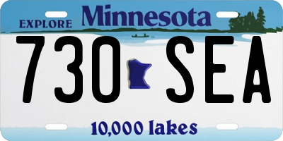 MN license plate 730SEA