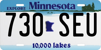 MN license plate 730SEU
