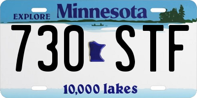 MN license plate 730STF