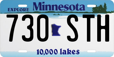 MN license plate 730STH