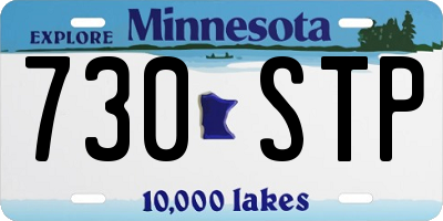 MN license plate 730STP