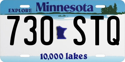MN license plate 730STQ