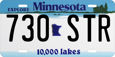MN license plate 730STR