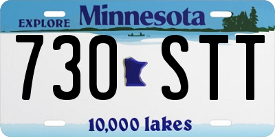 MN license plate 730STT