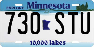 MN license plate 730STU