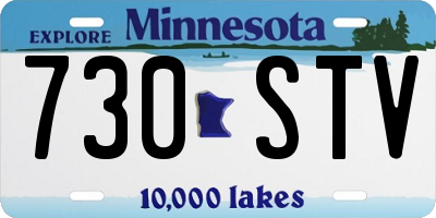 MN license plate 730STV