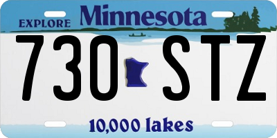 MN license plate 730STZ