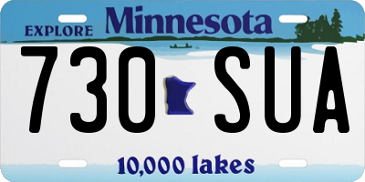 MN license plate 730SUA