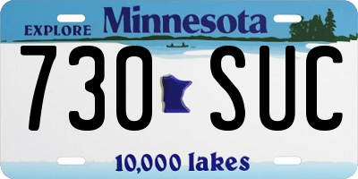 MN license plate 730SUC