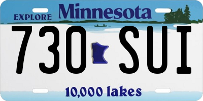 MN license plate 730SUI