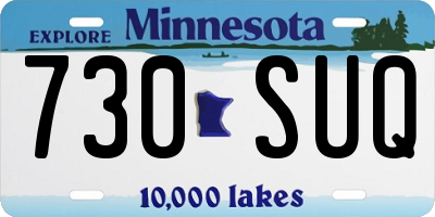 MN license plate 730SUQ