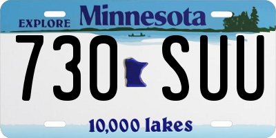 MN license plate 730SUU