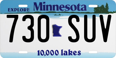 MN license plate 730SUV