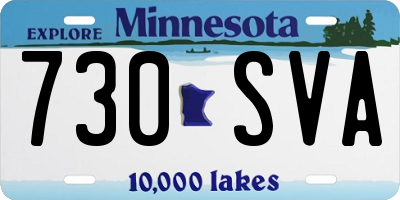 MN license plate 730SVA