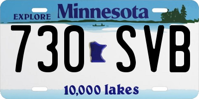 MN license plate 730SVB