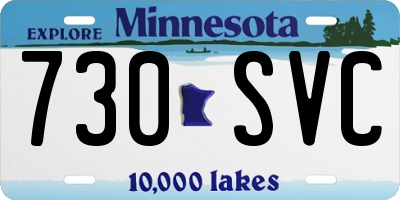 MN license plate 730SVC