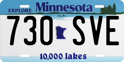 MN license plate 730SVE