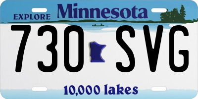 MN license plate 730SVG