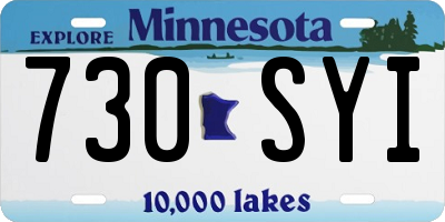 MN license plate 730SYI