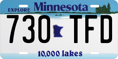 MN license plate 730TFD