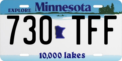 MN license plate 730TFF