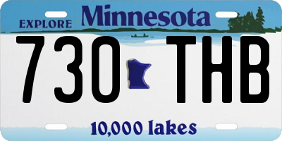 MN license plate 730THB