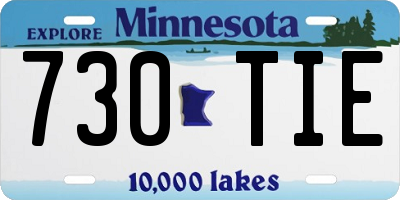 MN license plate 730TIE
