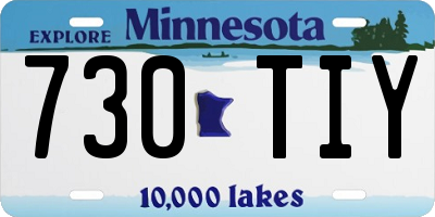 MN license plate 730TIY