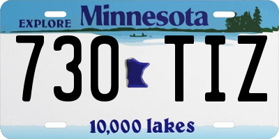 MN license plate 730TIZ