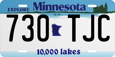MN license plate 730TJC