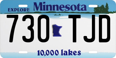MN license plate 730TJD