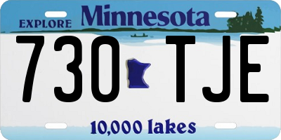 MN license plate 730TJE