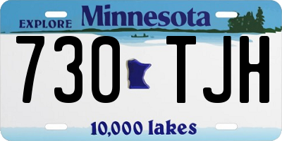 MN license plate 730TJH
