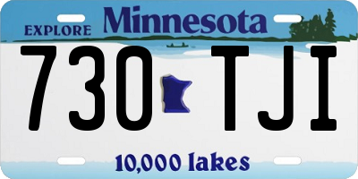 MN license plate 730TJI