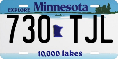 MN license plate 730TJL