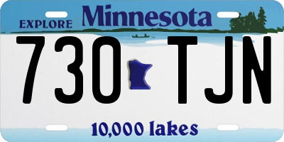 MN license plate 730TJN