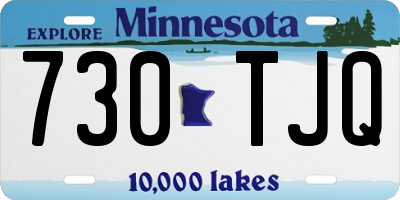 MN license plate 730TJQ