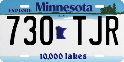 MN license plate 730TJR
