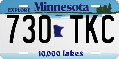 MN license plate 730TKC