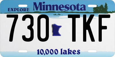 MN license plate 730TKF