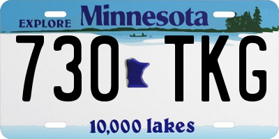 MN license plate 730TKG