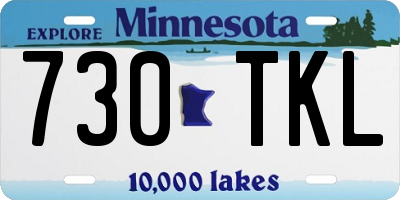 MN license plate 730TKL