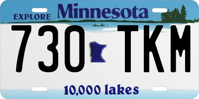 MN license plate 730TKM
