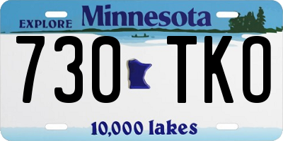 MN license plate 730TKO