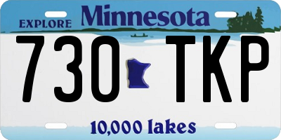 MN license plate 730TKP
