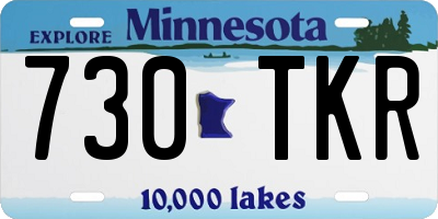 MN license plate 730TKR