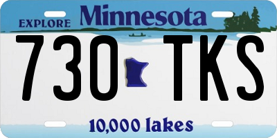 MN license plate 730TKS